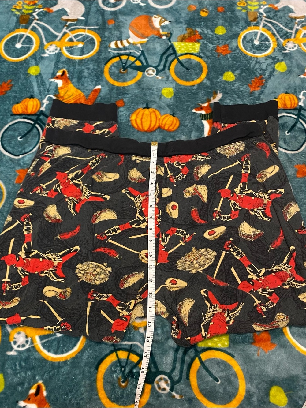 Deadpool Taco Tuesday Pajama Pants Jogger Sleep Pants Red/Black Marvel Men’s XL - Picture 9 of 10
